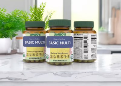Basic Multi Pill Bottle. 3 bottle mock up